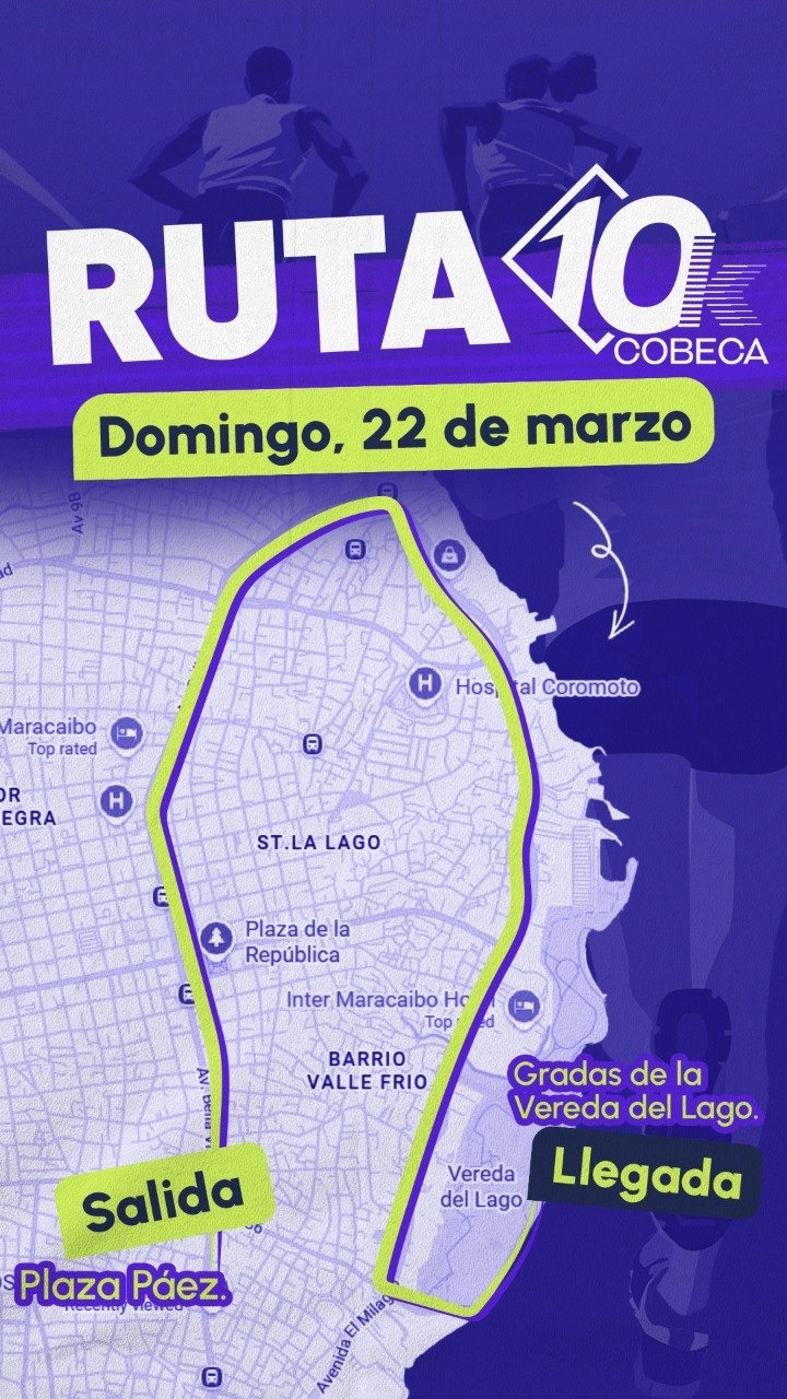 Alcaldía de Maracaibo anuncia restricción vial este domingo 22 por carrera 10K de Cobeca