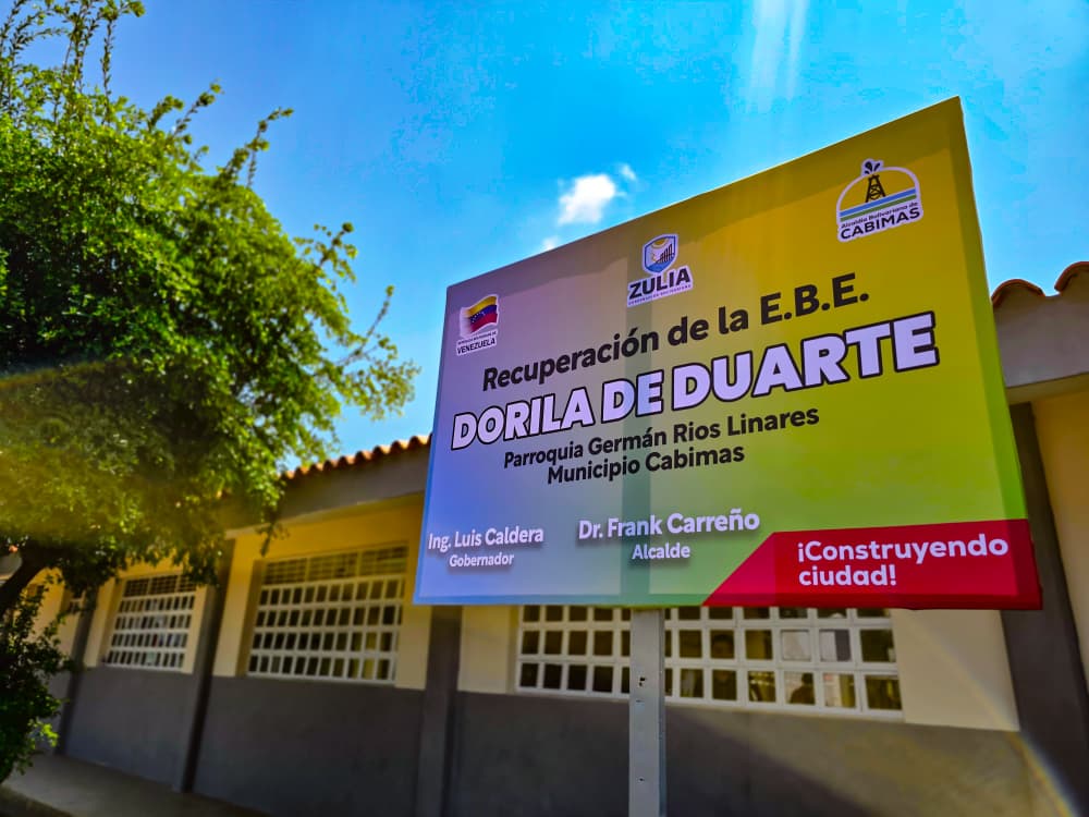 Gobernación del Zulia y Alcaldía de Cabimas entregan equipamiento integral en la escuela Doritila de Duarte