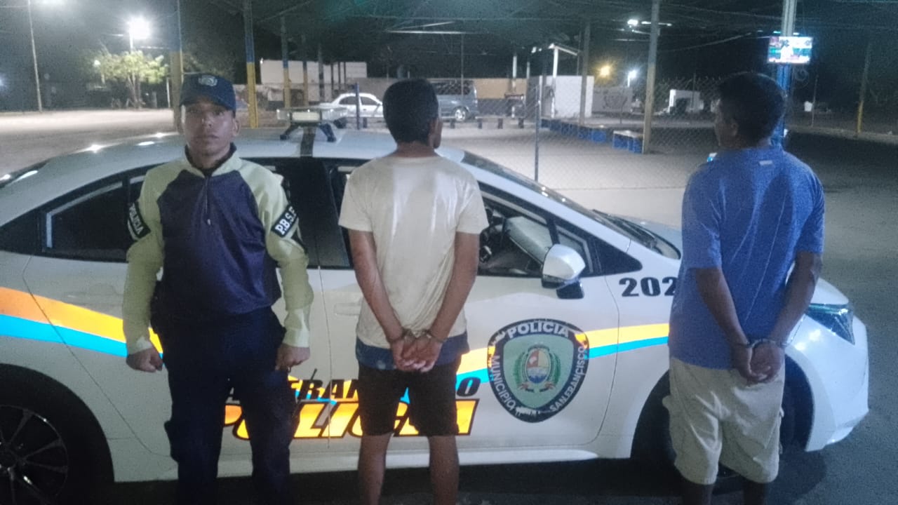 Polisur aprehendió a dos ciudadanos que intentaron cometer robo a mano armada en La Coromoto