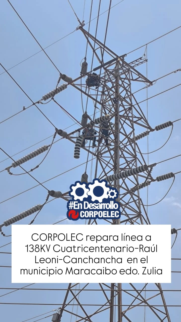CORPOELEC realizará este 26 de septiembre mantenimiento en la línea de transmisión Cuatricentenario – Trinidad a 230kV