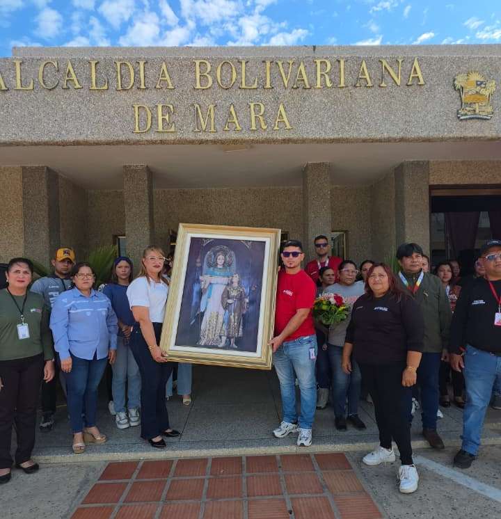 La Alcaldía de Mara recibió visita de la Imagen peregrina de San Rafael Arcángel